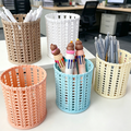 Rattan Imitation Hollow Plastic Round Pen Holder
